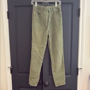 UO Olive Green Corduroy Pants